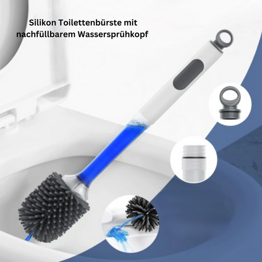 SprayClean Silikon Toilettenbürste mit nachfüllbarem Wassersprühkopf