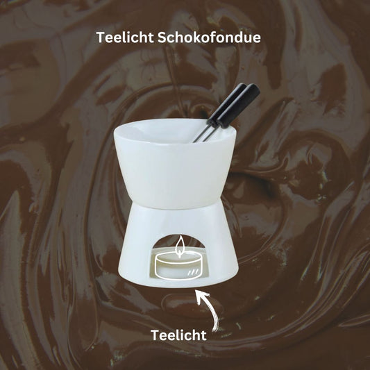 Teelicht-Schokofondue-Set